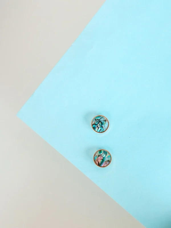 Green Stud Earings